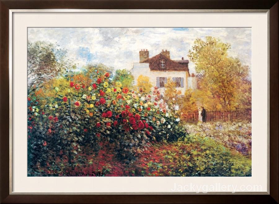 The Artists Garden by Claude Monet paintings reproduction